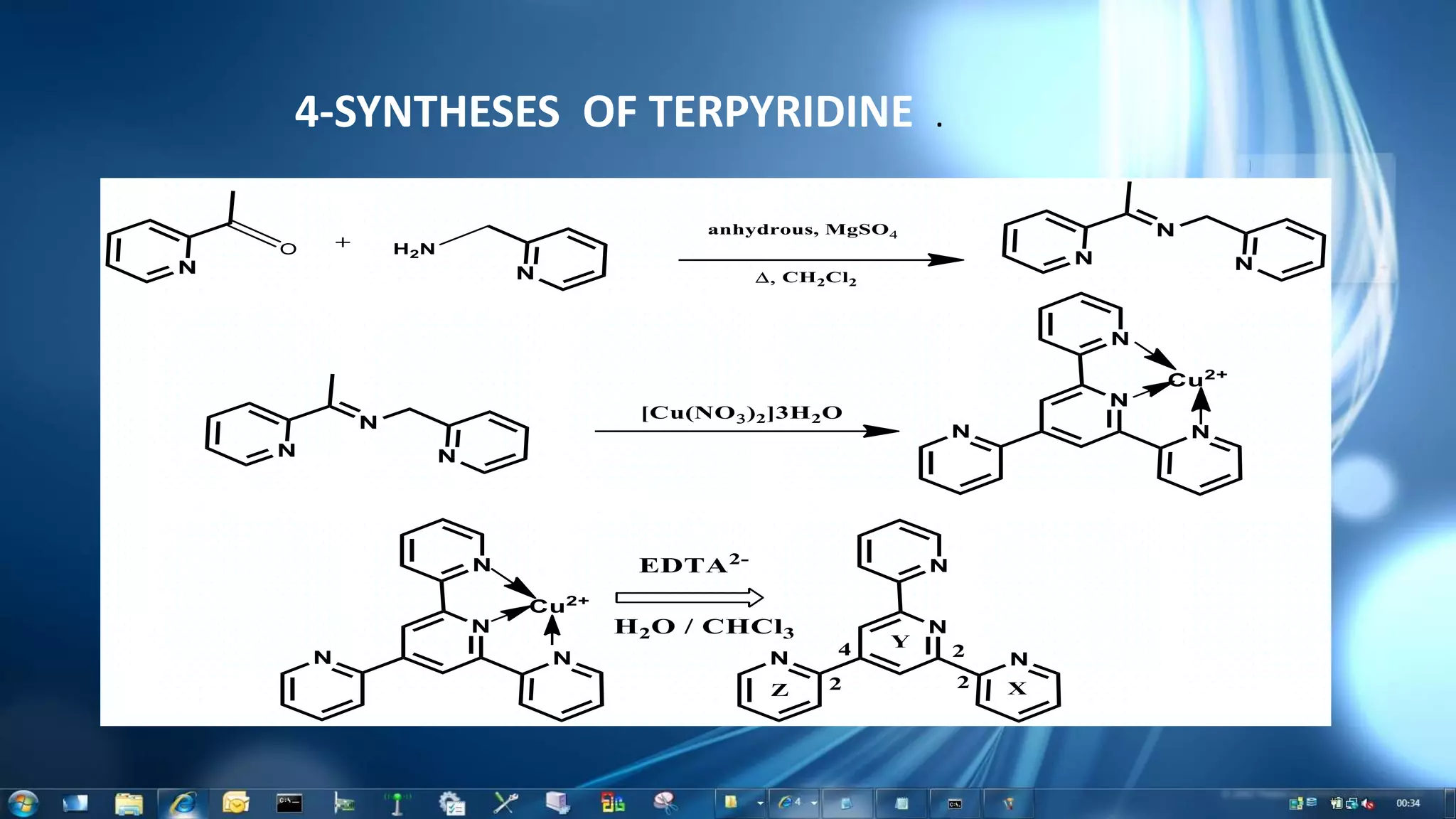 4-SYNTHESES OF TERPYRIDINE .
 