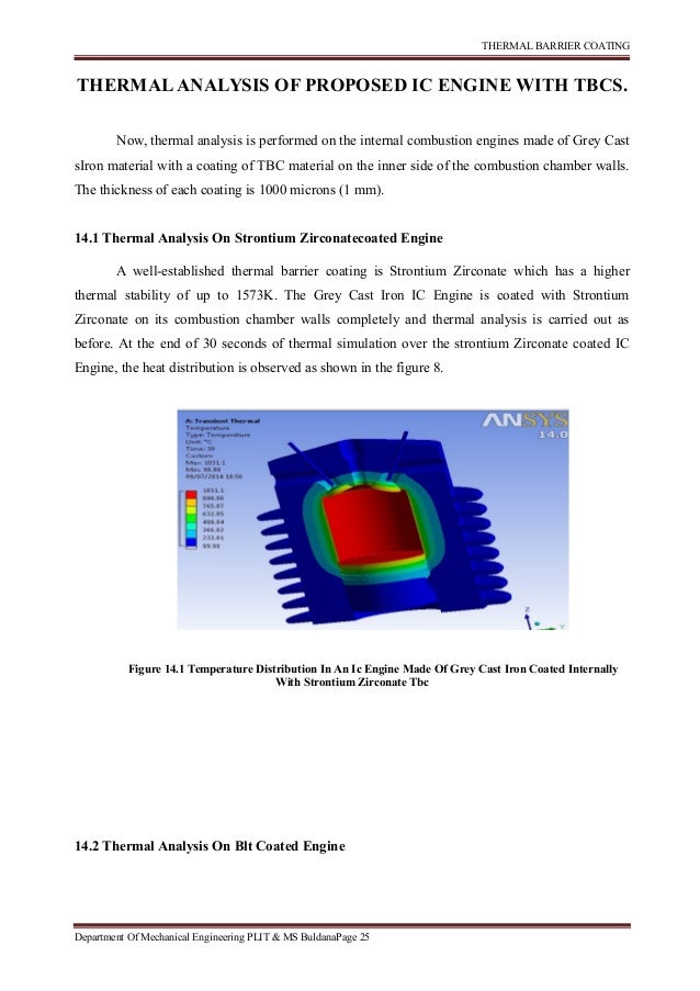 thermal barrier coatings on ic engines
