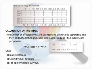 Epidemiology of periodontal diseases | PPTX
