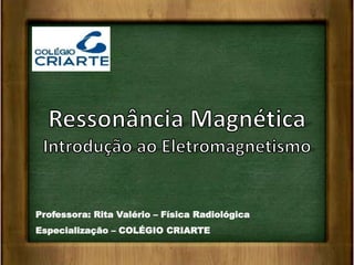Professora: Rita Valério – Física Radiológica
Especialização – COLÉGIO CRIARTE
 