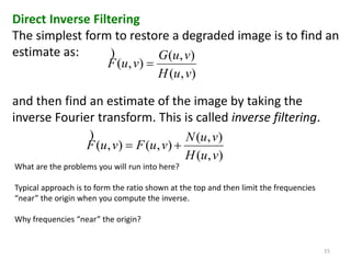 ESTIMATING NOISE PARAMETER & FILTERING (Digital Image Processing) | PPTX