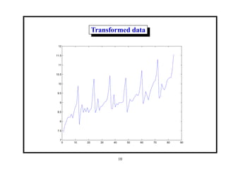 Transformed data
0 10 20 30 40 50 60 70 80 90
7
7.5
8
8.5
9
9.5
10
10.5
11
11.5
12
10
 