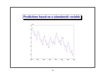 Predictions based on a (simulated) variable
1983 1984 1985 1986 1987 1988 1989 1990
4
4.5
5
5.5
6
6.5
7
7.5
8
x 10
5
19
 