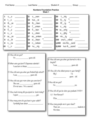 Quiz Matematica A.C worksheet