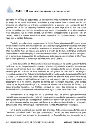 ASOCEM ASOCIACION DE PRODUCTORES DE CEMENTO
LAS OBRAS HIDRÁULICAS DE CONCRETO EN EL PERÚ ALFONSO PRIALE JAIME
pelo libre (...