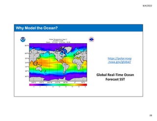 8/4/2022
28
Why Model the Ocean?
 