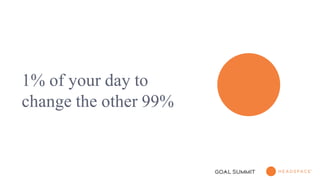 1% of your day to
change the other 99%
 