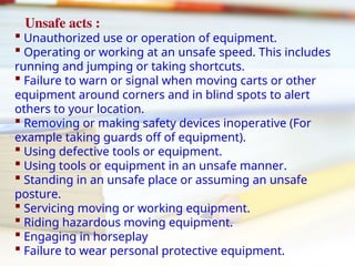 Unsafe Speed Example 1 Occupation Health Safety introduction .ppt