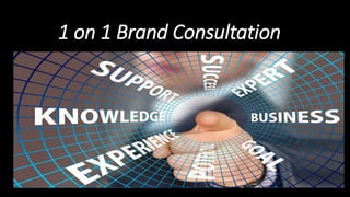 1 on 1 Brand Consultation
 