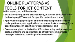 Creating Ict Content Utilizing Online Platforms for Effective ICT Content Creation and Web ...
