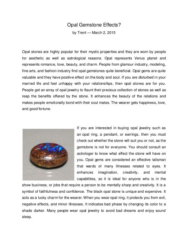 Opal gemstone effects