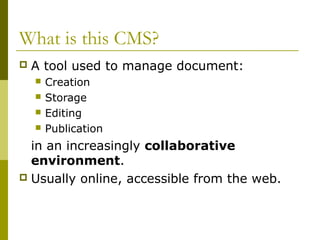 Open Source Content Management Systems | PPT