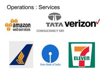 Operations : Services
9
 