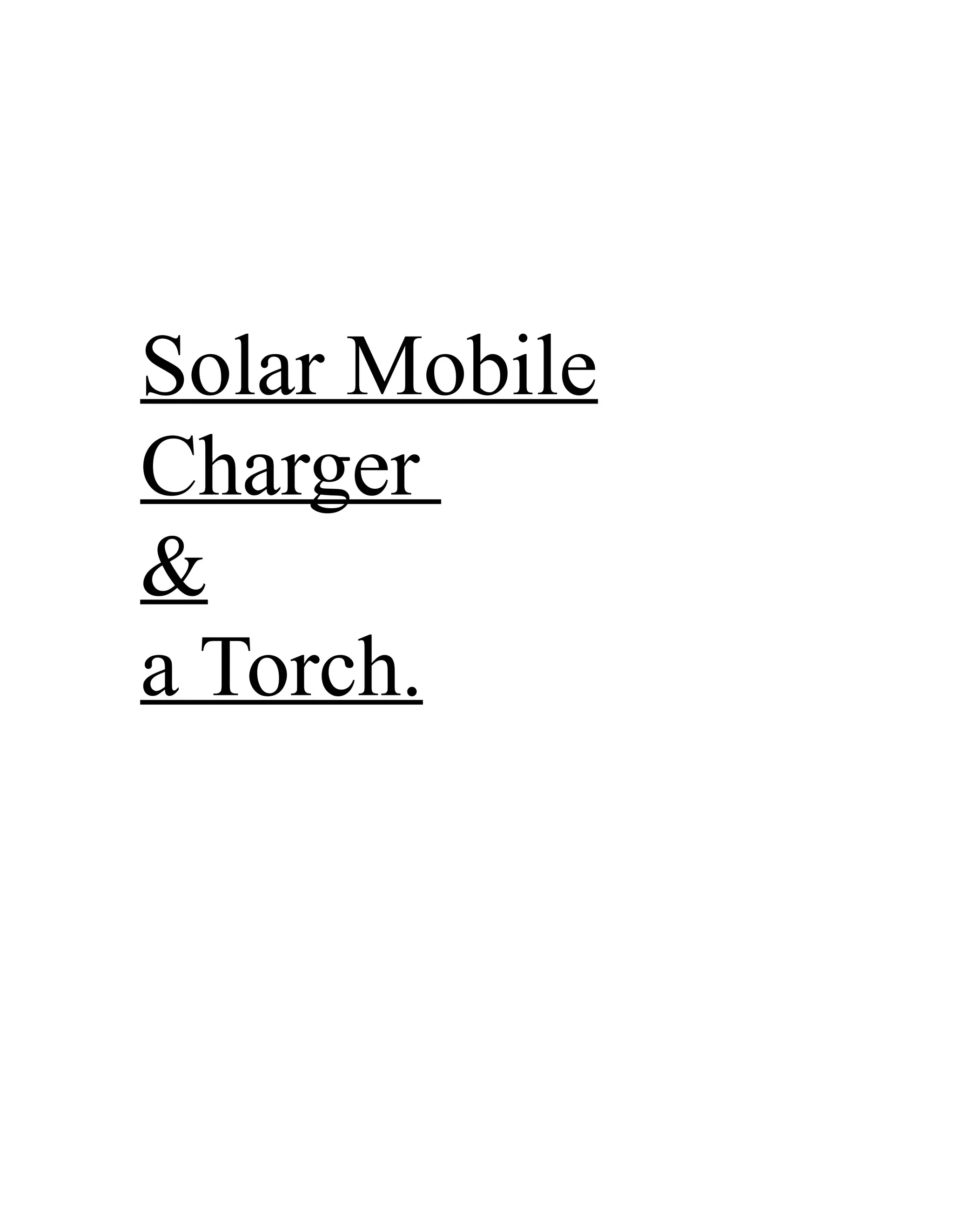 Solar mobile charger PDF