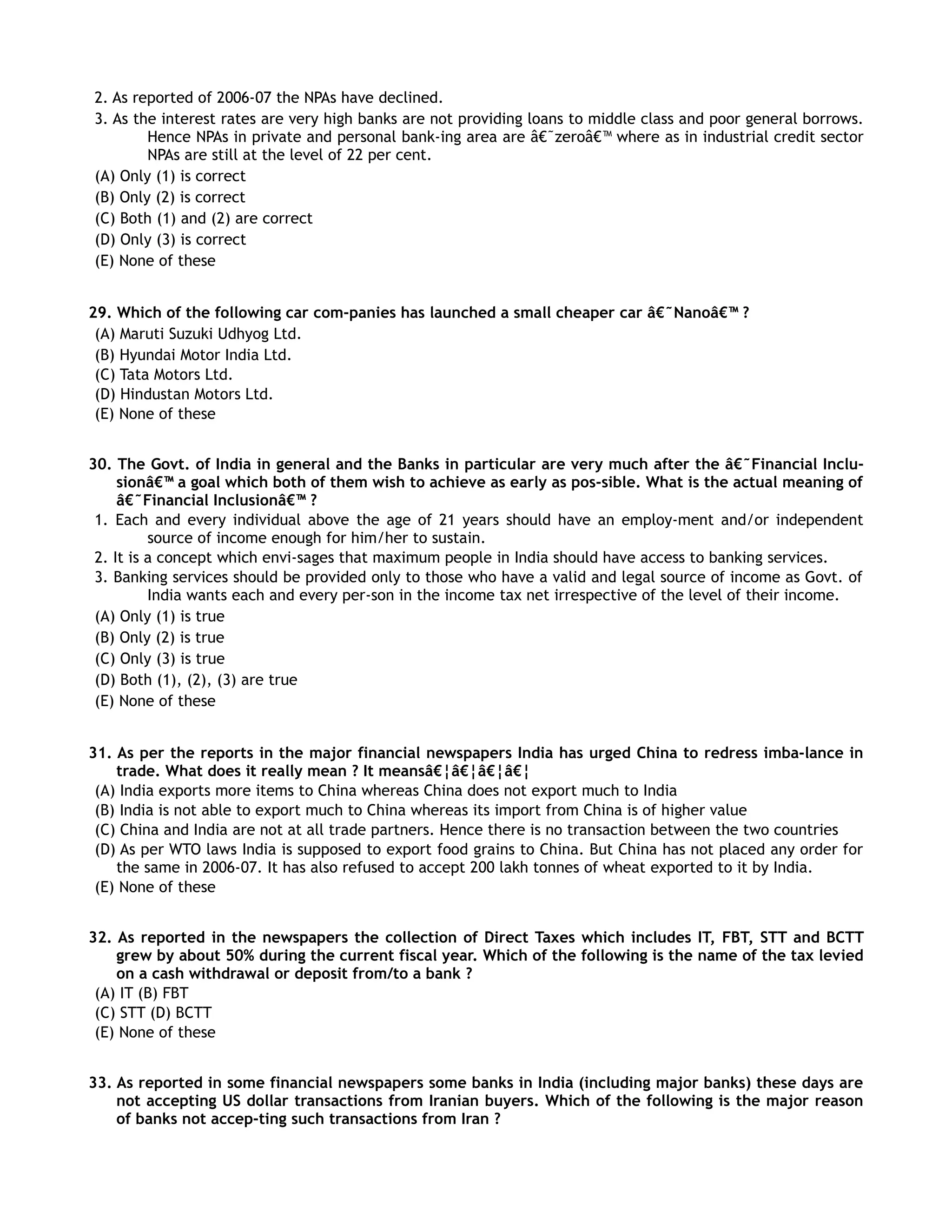 1 oriental bank-of-commerce-probationary-officers-solved-paper--2008 | PDF