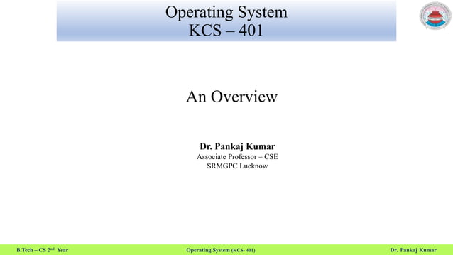 Operating System - Overview | PPT