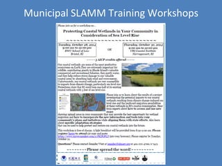 Municipal SLAMM Training Workshops
 