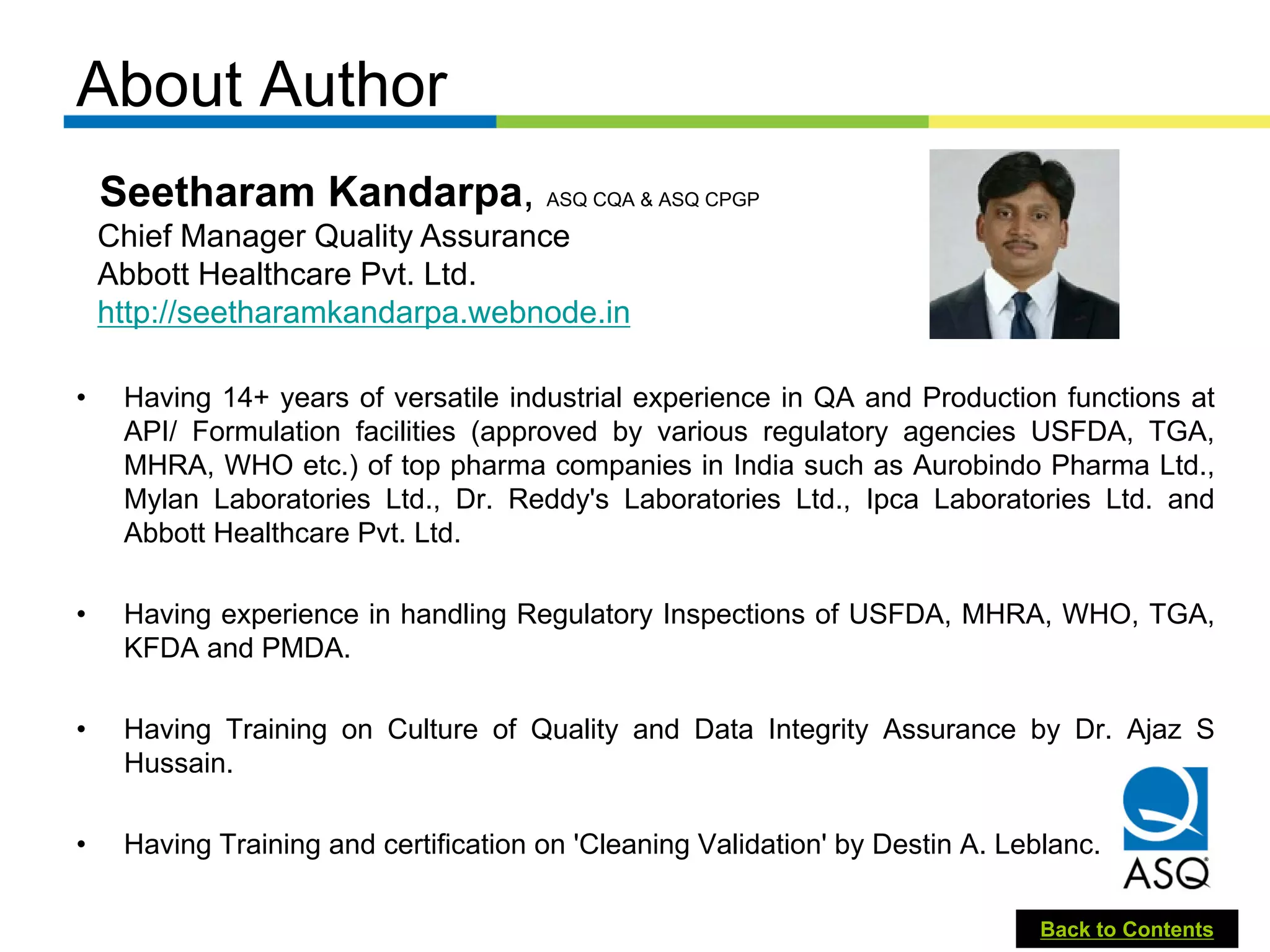 Overview of ASQ Certified Quality Auditor (CQA) | PDF