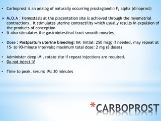 oxytocics & tocolytics | PPTX