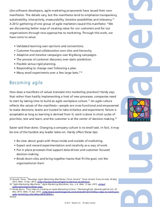 Agile marketing framework image