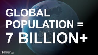 © 2017 ForgeRock. All rights reserved.
GLOBAL
POPULATION =
7 BILLION+
 