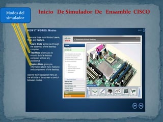 Inicio   De Simulador  De   Ensamble  CISCO Modos del simulador 