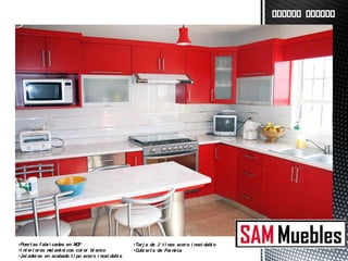 •Puer t as f abr i cadas en M F
                             D                        •Tar j a de 2 t i nas acer o i noxi dabl e
•I nt er i or es m am ni cos col or bl anco
                  el i                                •C er t a de For m ca
                                                        ubi                i
•Jal ader as en acabado t i po acer o i noxi dabl e
 