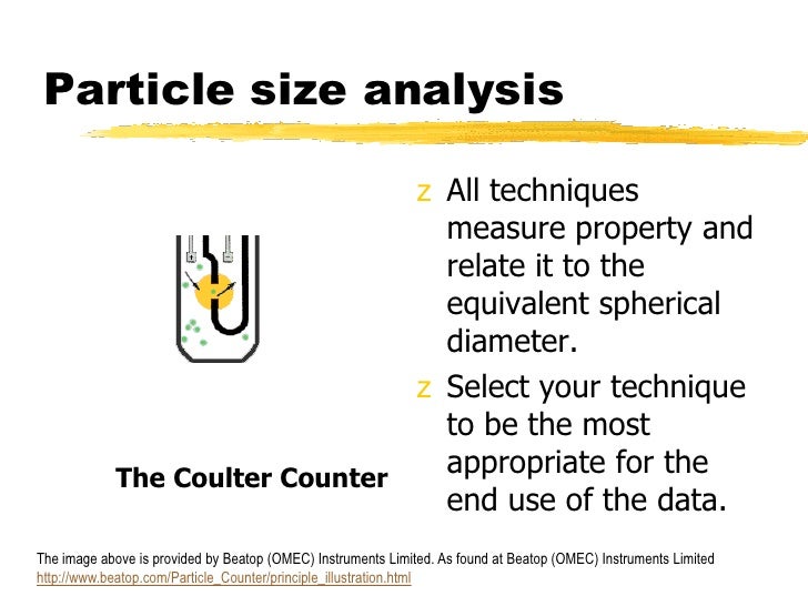 particle technology and characterisation particle size technology