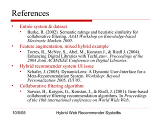 hybrid web-recommender-systems | PPT