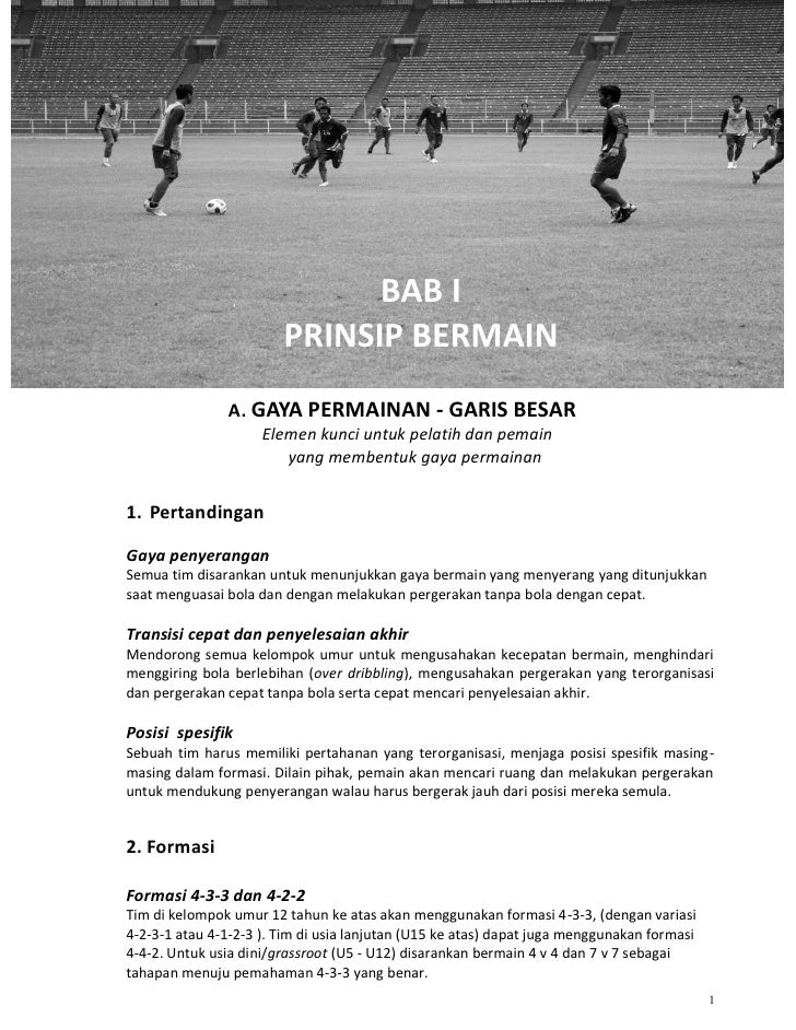 Kurikulum Sepak Bola Indonesia Bag 1 Kurikulum Sepak Bola Indonesia Bag 1