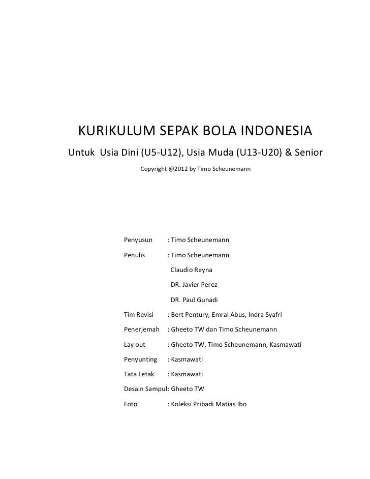 Kurikulum Sepak Bola Indonesia Bag 1