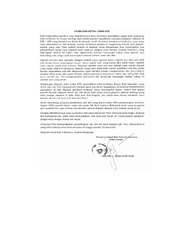 Kurikulum Sepak Bola Indonesia Bag 1