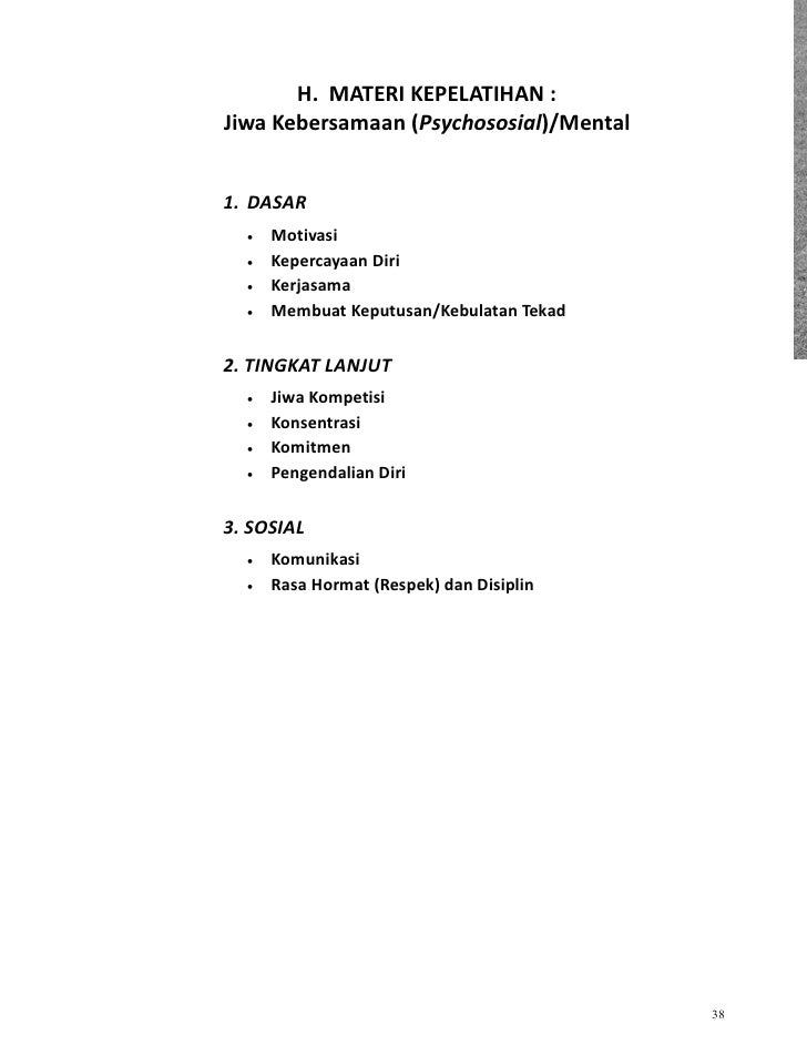 Kurikulum Sepak Bola Indonesia Bag 1