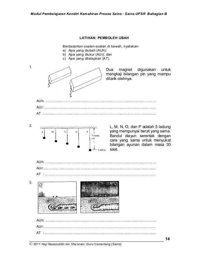 Contoh Soalan Pembolehubah Sains Upsr - Ucapan Lebaran d