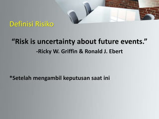 Intro Manajemen Risiko [Manajemen Risiko] | PPTX
