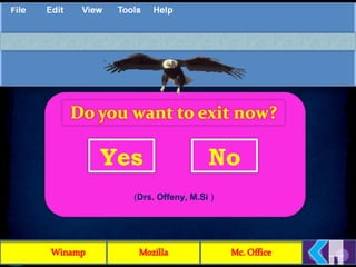 x
26HALAMAN
DIKLAT/BIMTEK KTSP 2009
DEPDIKNAS – DIT. PEMBINAAN SMA
Yes No
(Drs. Offeny, M.Si )
 