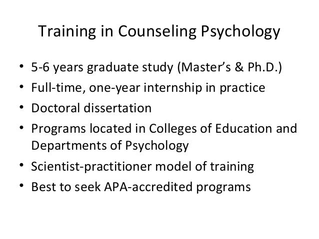 Dissertation counseling psychology