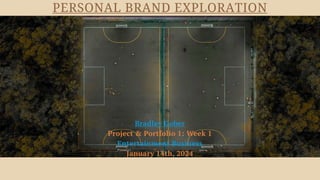 PERSONAL BRAND EXPLORATION
Bradley Gober
Project & Portfolio 1: Week 1
Entertainment Business
January 14th, 2024
 