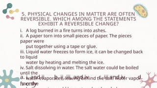 PHYSICAL CHANGE _ SCIENCE POWERPOINT PRESETATION | PPTX