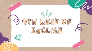 4TH WEEK OF
4TH WEEK OF
ENGLISH
ENGLISH
 