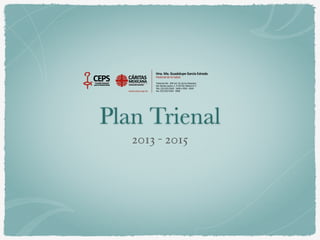 Plan Trienal 
2013 - 2015 
 