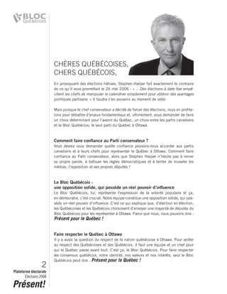 2008 Bloc Quebecois Platform Intro