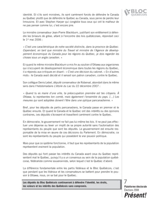 2008 Bloc Quebecois Platform Intro