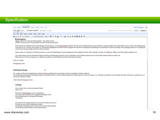 Specification




www.sharewise.com   10
 