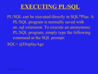 Introduction to Oracle PL/SQL: Basic Understanding | PPT