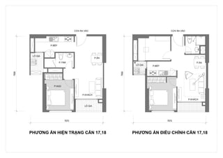 Điều chỉnh căn 1 phòng ngủ Tòa A2.