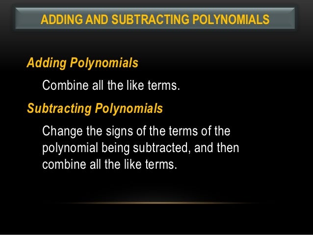 Polynomials