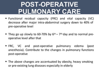 post operative care and compilcations slides | PPTX