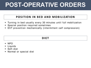 post operative care and compilcations slides | PPTX