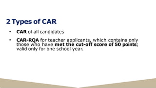 Car Rqa 1_PPT Presentation - DepEd HR Strategic Framework, Agency MSP Roadmap ...
